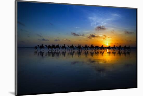 Sunset Camel Ride-Louise Wolbers-Mounted Photographic Print