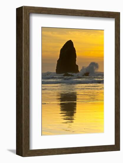 Sunset, Cannon Beach, Oregon, USA-Michel Hersen-Framed Photographic Print