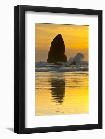 Sunset, Cannon Beach, Oregon, USA-Michel Hersen-Framed Photographic Print