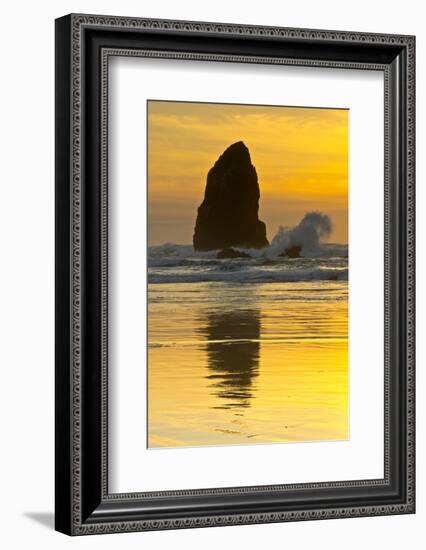 Sunset, Cannon Beach, Oregon, USA-Michel Hersen-Framed Photographic Print