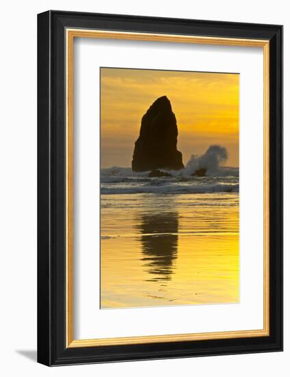 Sunset, Cannon Beach, Oregon, USA-Michel Hersen-Framed Photographic Print