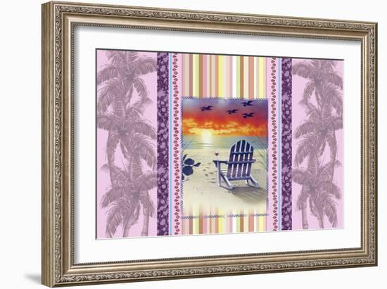 Sunset Chair Palm-James Mazzotta-Framed Giclee Print