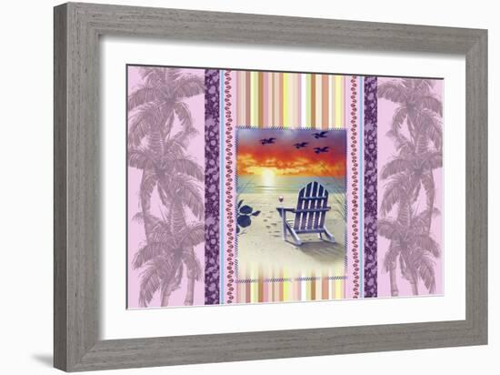 Sunset Chair Palm-James Mazzotta-Framed Giclee Print