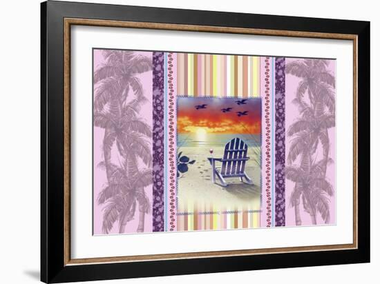 Sunset Chair Palm-James Mazzotta-Framed Giclee Print