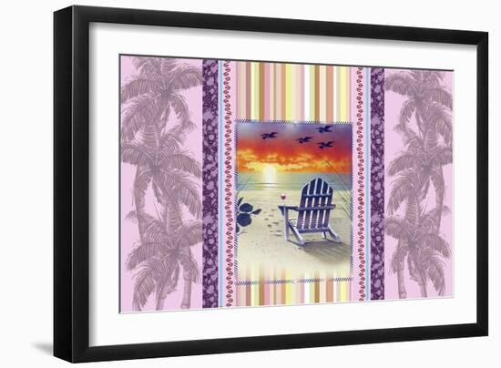 Sunset Chair Palm-James Mazzotta-Framed Giclee Print