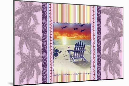 Sunset Chair Palm-James Mazzotta-Mounted Giclee Print