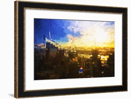 Sunset City - In the Style of Oil Painting-Philippe Hugonnard-Framed Giclee Print