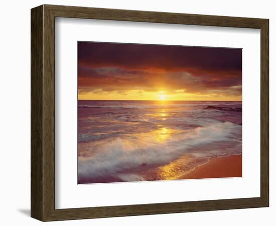 Sunset Cliffs Beach on the Pacific Ocean at Sunset, San Diego, California, USA-Christopher Talbot Frank-Framed Photographic Print