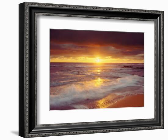 Sunset Cliffs Beach on the Pacific Ocean at Sunset, San Diego, California, USA-Christopher Talbot Frank-Framed Photographic Print