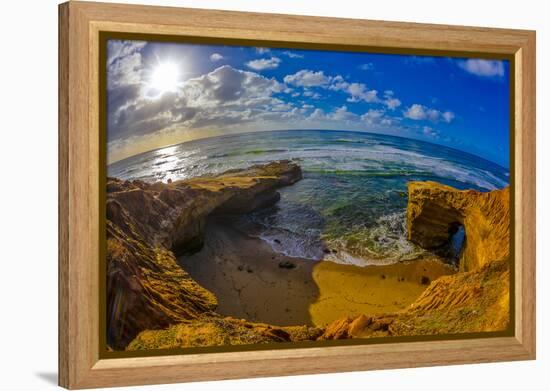 Sunset Cliffs in San Diego, Ca-Andrew Shoemaker-Framed Premier Image Canvas