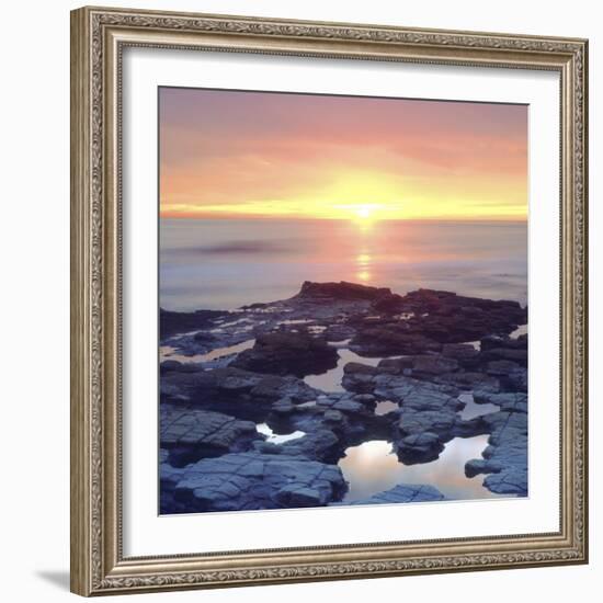 Sunset Cliffs Tidepools on the Pacific Ocean Reflecting the Sunset, San Diego, California, USA-Christopher Talbot Frank-Framed Photographic Print