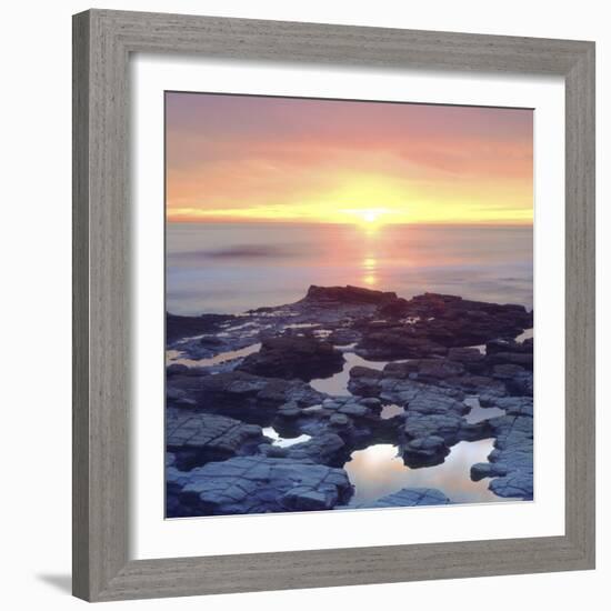 Sunset Cliffs Tidepools on the Pacific Ocean Reflecting the Sunset, San Diego, California, USA-Christopher Talbot Frank-Framed Photographic Print