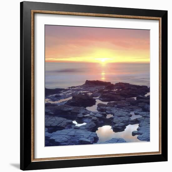 Sunset Cliffs Tidepools on the Pacific Ocean Reflecting the Sunset, San Diego, California, USA-Christopher Talbot Frank-Framed Photographic Print