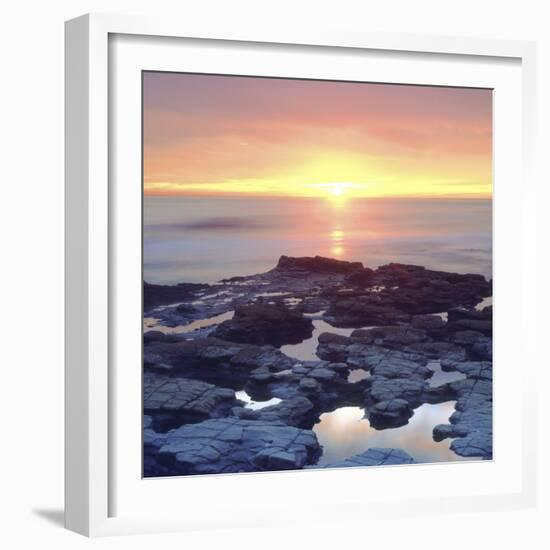 Sunset Cliffs Tidepools on the Pacific Ocean Reflecting the Sunset, San Diego, California, USA-Christopher Talbot Frank-Framed Photographic Print