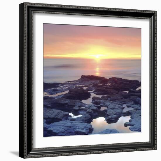 Sunset Cliffs Tidepools on the Pacific Ocean Reflecting the Sunset, San Diego, California, USA-Christopher Talbot Frank-Framed Photographic Print