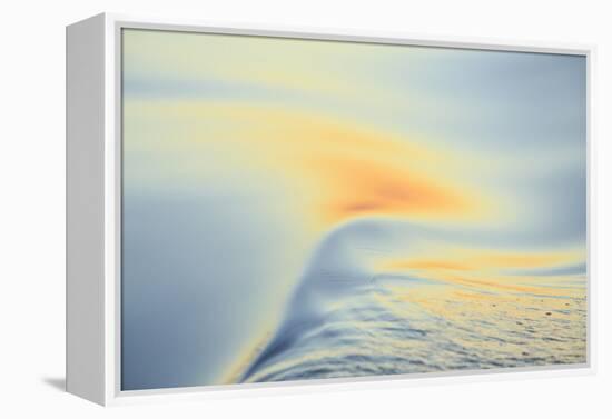 Sunset colors and patterns on small waves in water.-Stuart Westmorland-Framed Premier Image Canvas