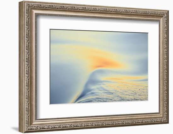 Sunset colors and patterns on small waves in water.-Stuart Westmorland-Framed Photographic Print