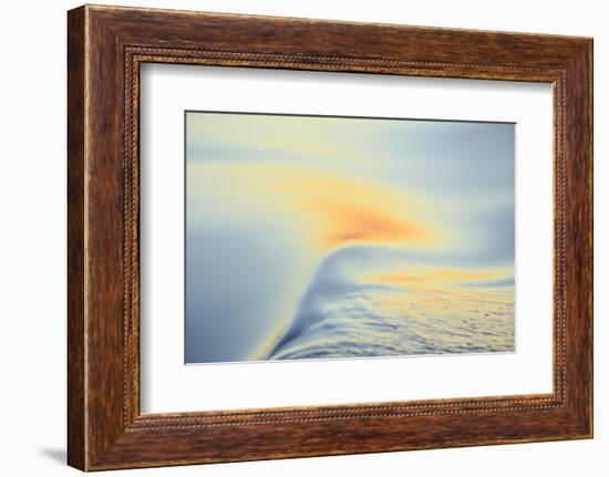 Sunset colors and patterns on small waves in water.-Stuart Westmorland-Framed Photographic Print