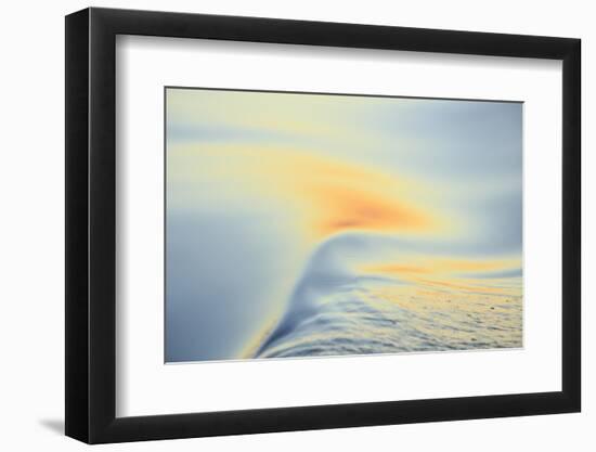 Sunset colors and patterns on small waves in water.-Stuart Westmorland-Framed Photographic Print