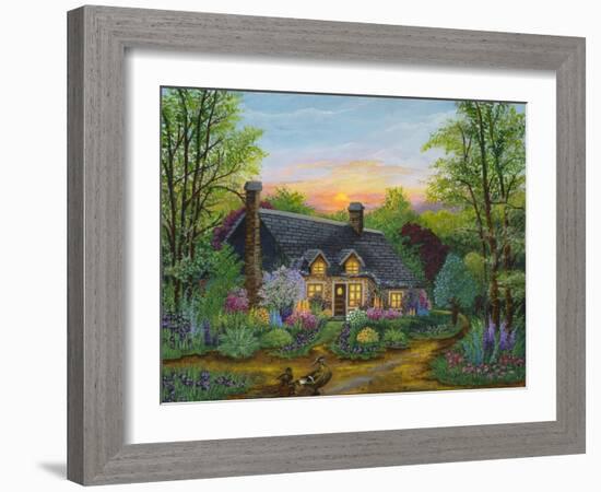 Sunset Cottage-Bonnie B. Cook-Framed Giclee Print