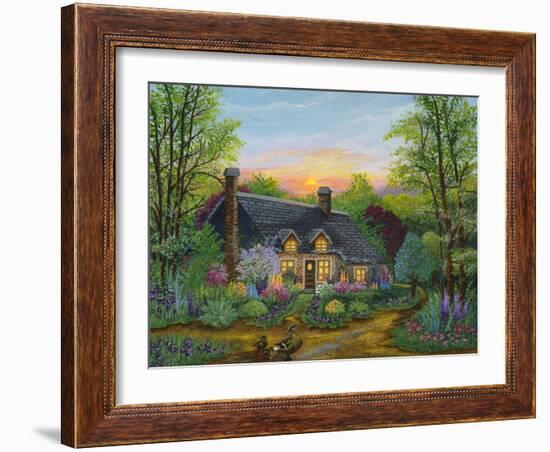 Sunset Cottage-Bonnie B. Cook-Framed Giclee Print