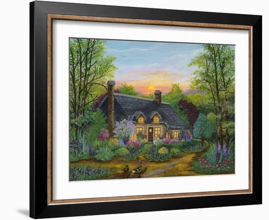 Sunset Cottage-Bonnie B. Cook-Framed Giclee Print