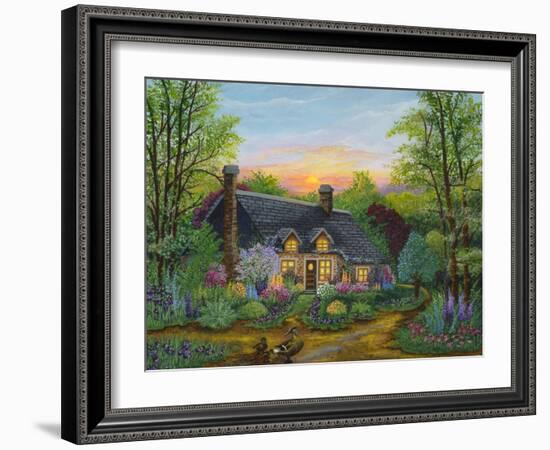 Sunset Cottage-Bonnie B. Cook-Framed Giclee Print