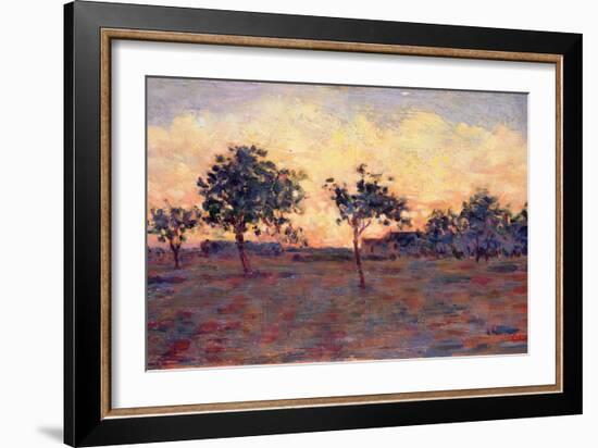 Sunset (Coucher De Soleil) 1881-Georges Seurat-Framed Giclee Print