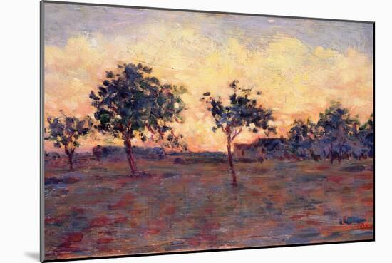 Sunset (Coucher De Soleil) 1881-Georges Seurat-Mounted Giclee Print