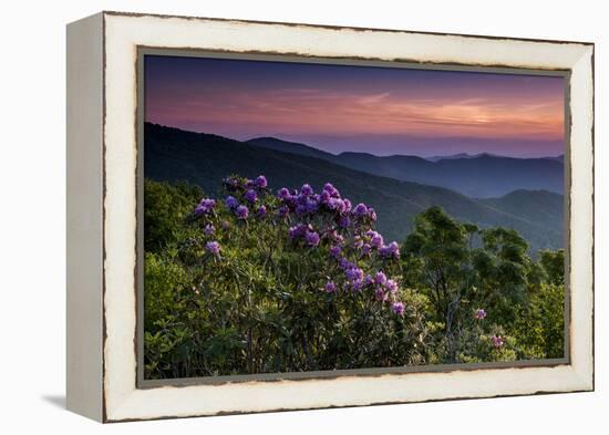 Sunset, Cowee Mountain Landscape, Blue Ridge Parkway, North Carolina-Howie Garber-Framed Premier Image Canvas