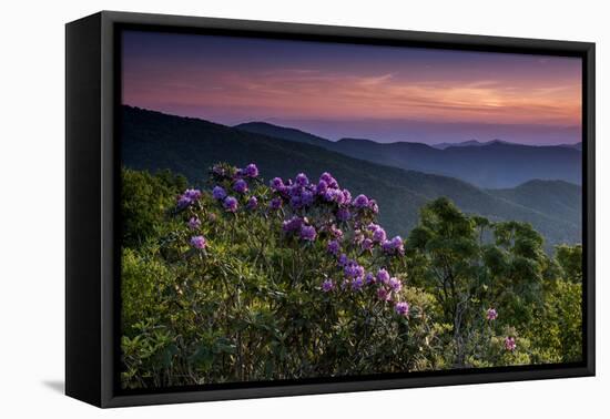 Sunset, Cowee Mountain Landscape, Blue Ridge Parkway, North Carolina-Howie Garber-Framed Premier Image Canvas