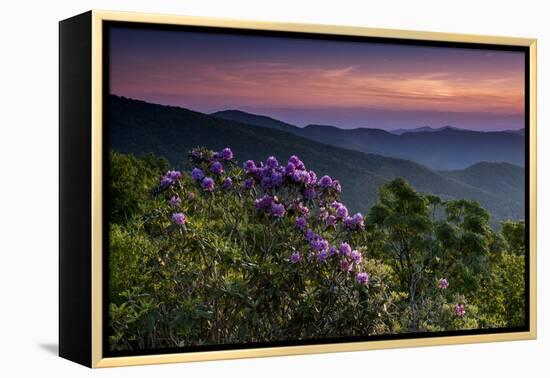 Sunset, Cowee Mountain Landscape, Blue Ridge Parkway, North Carolina-Howie Garber-Framed Premier Image Canvas