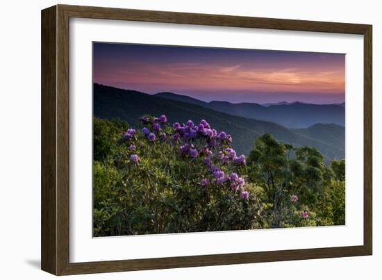 Sunset, Cowee Mountain Landscape, Blue Ridge Parkway, North Carolina-Howie Garber-Framed Photographic Print