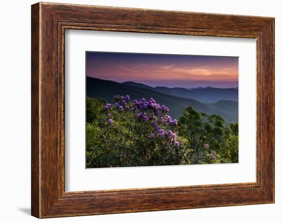 Sunset, Cowee Mountain Landscape, Blue Ridge Parkway, North Carolina-Howie Garber-Framed Photographic Print