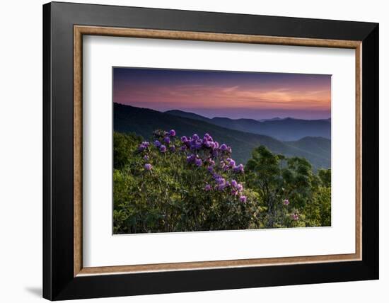 Sunset, Cowee Mountain Landscape, Blue Ridge Parkway, North Carolina-Howie Garber-Framed Photographic Print