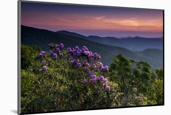 Sunset, Cowee Mountain Landscape, Blue Ridge Parkway, North Carolina-Howie Garber-Mounted Photographic Print