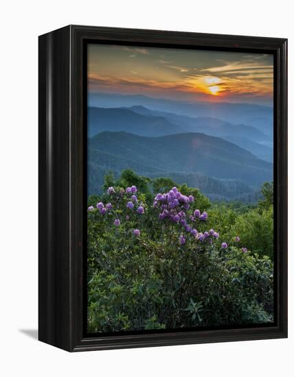 Sunset, Cowee Mountain Landscape, Blue Ridge Parkway, North Carolina-Howie Garber-Framed Premier Image Canvas