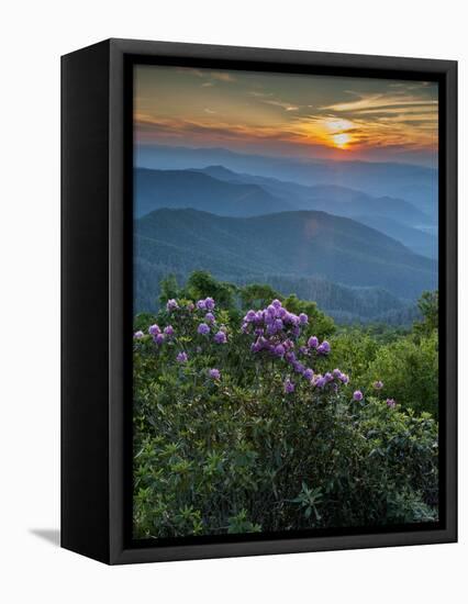 Sunset, Cowee Mountain Landscape, Blue Ridge Parkway, North Carolina-Howie Garber-Framed Premier Image Canvas