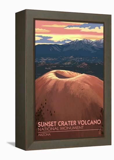 Sunset Crater Volcano National Monument, Arizona-Lantern Press-Framed Stretched Canvas