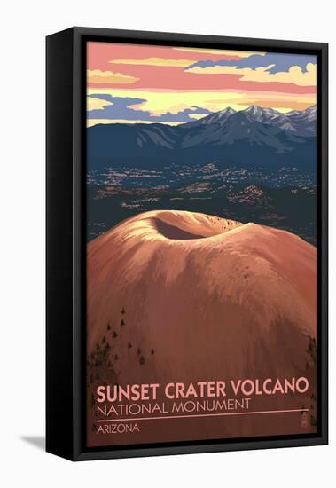 Sunset Crater Volcano National Monument, Arizona-Lantern Press-Framed Stretched Canvas