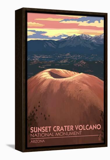 Sunset Crater Volcano National Monument, Arizona-Lantern Press-Framed Stretched Canvas