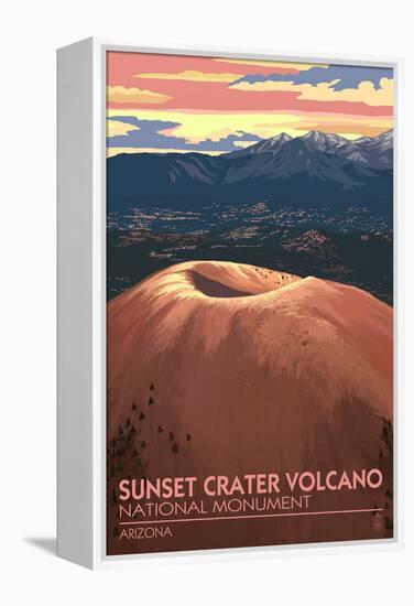 Sunset Crater Volcano National Monument, Arizona-Lantern Press-Framed Stretched Canvas