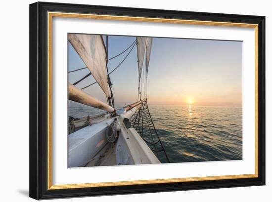 Sunset Cruise on the Western Union Schooner in Key West Florida, USA-Chuck Haney-Framed Photographic Print