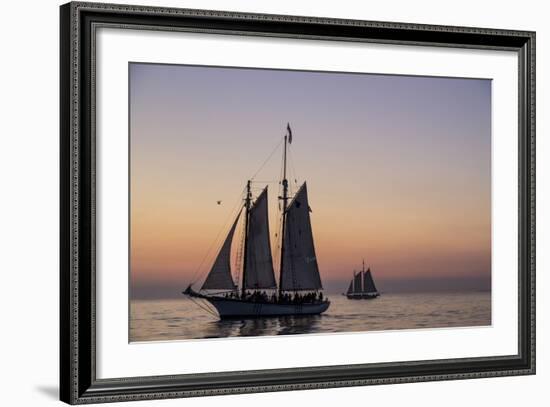 Sunset Cruise on the Western Union Schooner in Key West Florida, USA-Chuck Haney-Framed Photographic Print