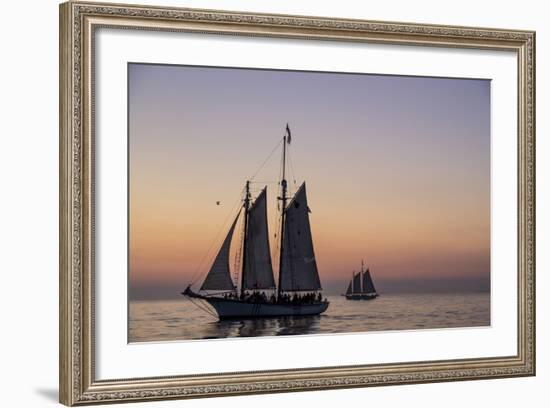 Sunset Cruise on the Western Union Schooner in Key West Florida, USA-Chuck Haney-Framed Photographic Print