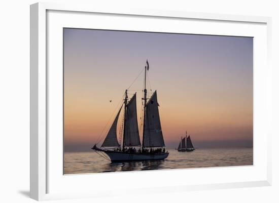 Sunset Cruise on the Western Union Schooner in Key West Florida, USA-Chuck Haney-Framed Photographic Print