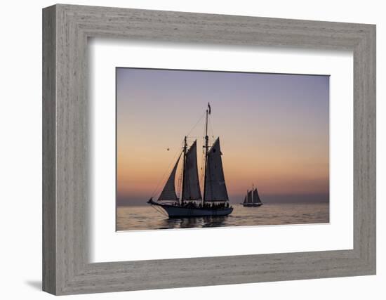 Sunset Cruise on the Western Union Schooner in Key West Florida, USA-Chuck Haney-Framed Photographic Print