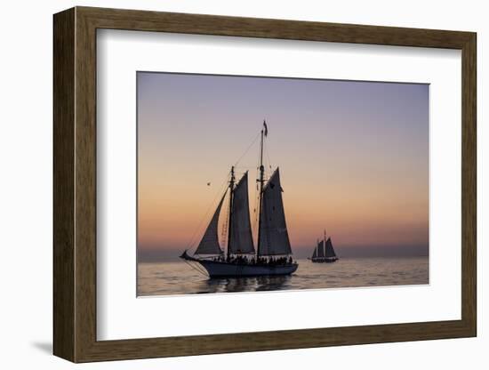 Sunset Cruise on the Western Union Schooner in Key West Florida, USA-Chuck Haney-Framed Photographic Print