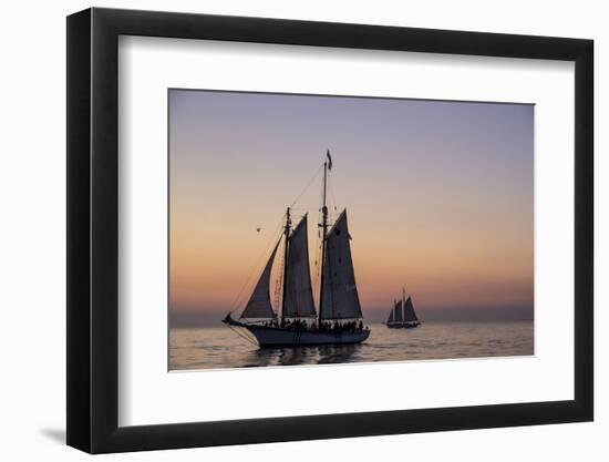 Sunset Cruise on the Western Union Schooner in Key West Florida, USA-Chuck Haney-Framed Photographic Print