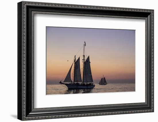 Sunset Cruise on the Western Union Schooner in Key West Florida, USA-Chuck Haney-Framed Photographic Print